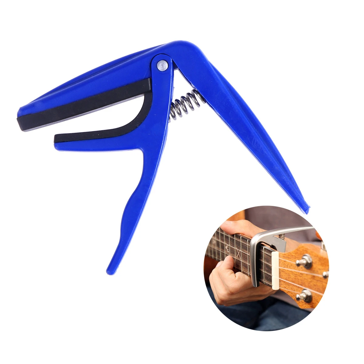 

Professional Ukulele Capo Single-Handed Zinc Alloy Ukelele Parts Accessories Pink Silicone Padded Acoustic Ukelele