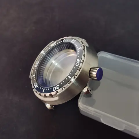 316L rostfritt stål, 20 bar vattentät, tonfiskburk, mineralglas, klocka, boett för SEIKO SBBN031 NH35 NH36, dykarklocka, urverk 10 best sales Seiko Tuna klockboett - №5