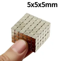 Imán de neodimio súper fuerte de 5x5x5mm N35 NdfeB bloque magnético permanente imanes potentes imán de refrigerador