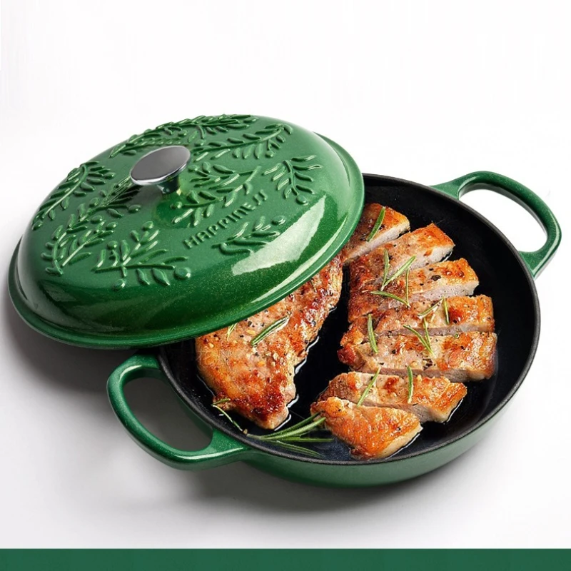 Enameled Cast Iron Dutch Oven, 5QT+ Braising Stew Pot, Multi-Use Soup Cooking Pot, Induction-Safe Nonstick Casserole with Lid - Image 6