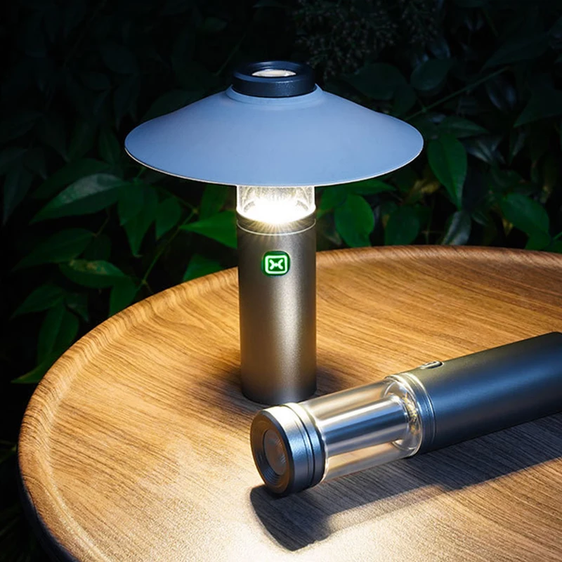 LED Outdoor Camping Lights Portable Tent Lamp Multi-Functional Magnetic Flashlight TYPE-C Rechargeable Field Emergency Lighting