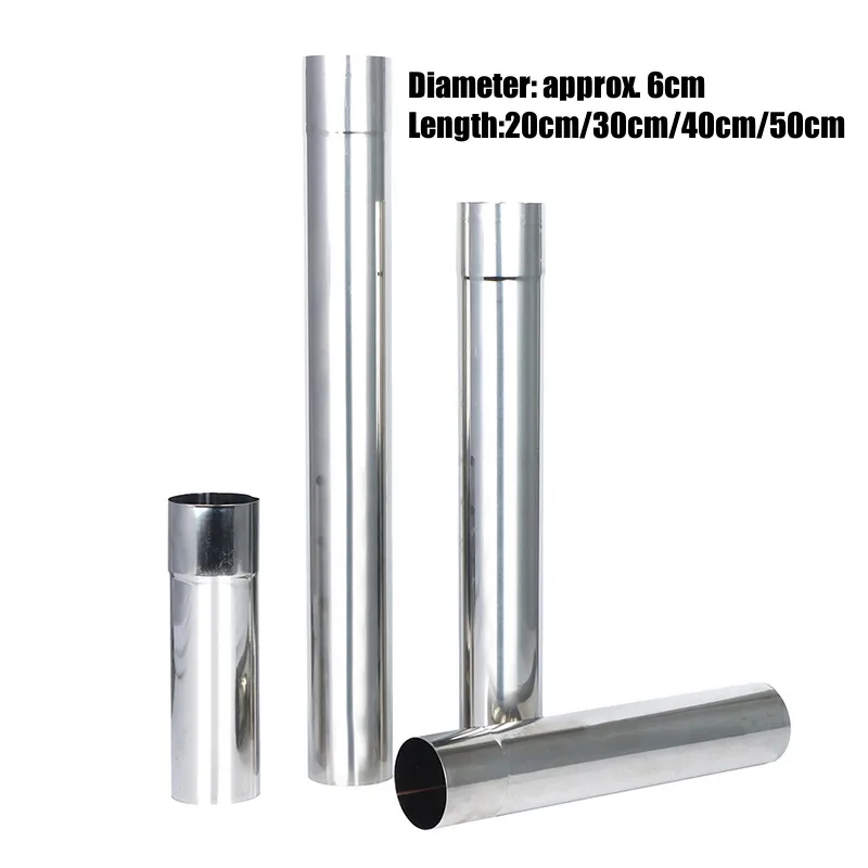 Stainless Steel Stove Pipe Chimney  Stove Boiler Exhaust Pipe Flue Liner 20cm/30cm/40cm/50cm