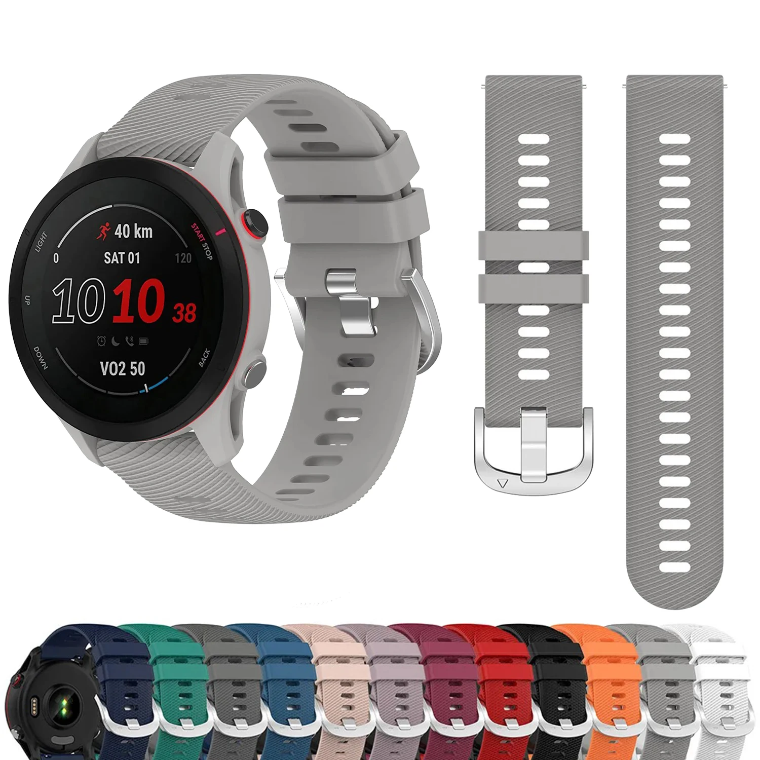 �y�Z�[�����z20mm 22mm �V���R���u���X���b�g Garmin Venu 4/3S/2 Vivoactive 4/4S�p�AForerunner 255/255S/265/265S/158�p�����X�g���b�v