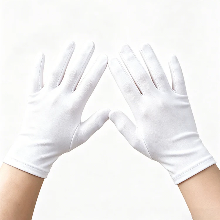 Kurze Sommer-Bühnenhandschuhe für 4-8-Jährige in Bonbonfarben, Fünf-Finger-Elastikhandschuhe für Kleidungseтикette und Gymnastik – Detail 7