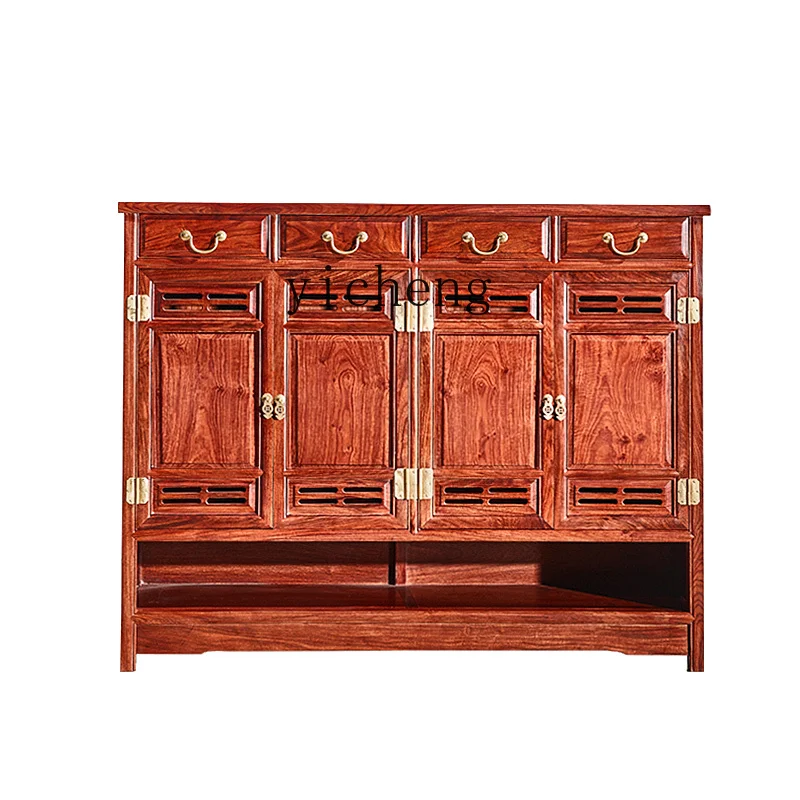 

ZF Shoe Cabinet Rosewood Furniture Rosewood Three Four-Door Hallway Shoe Cabinet