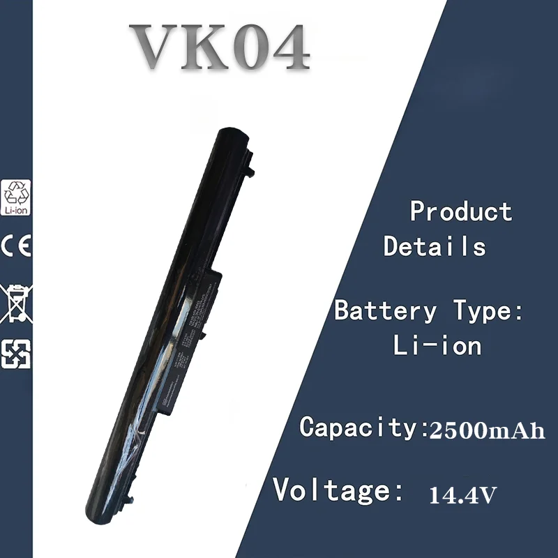 

14.4V 2500mAh 4 Cells Compatible Laptop Battery for HP VK04 TPN Series (Q115/Q113/Q114) & Pavilion M4/242 G1