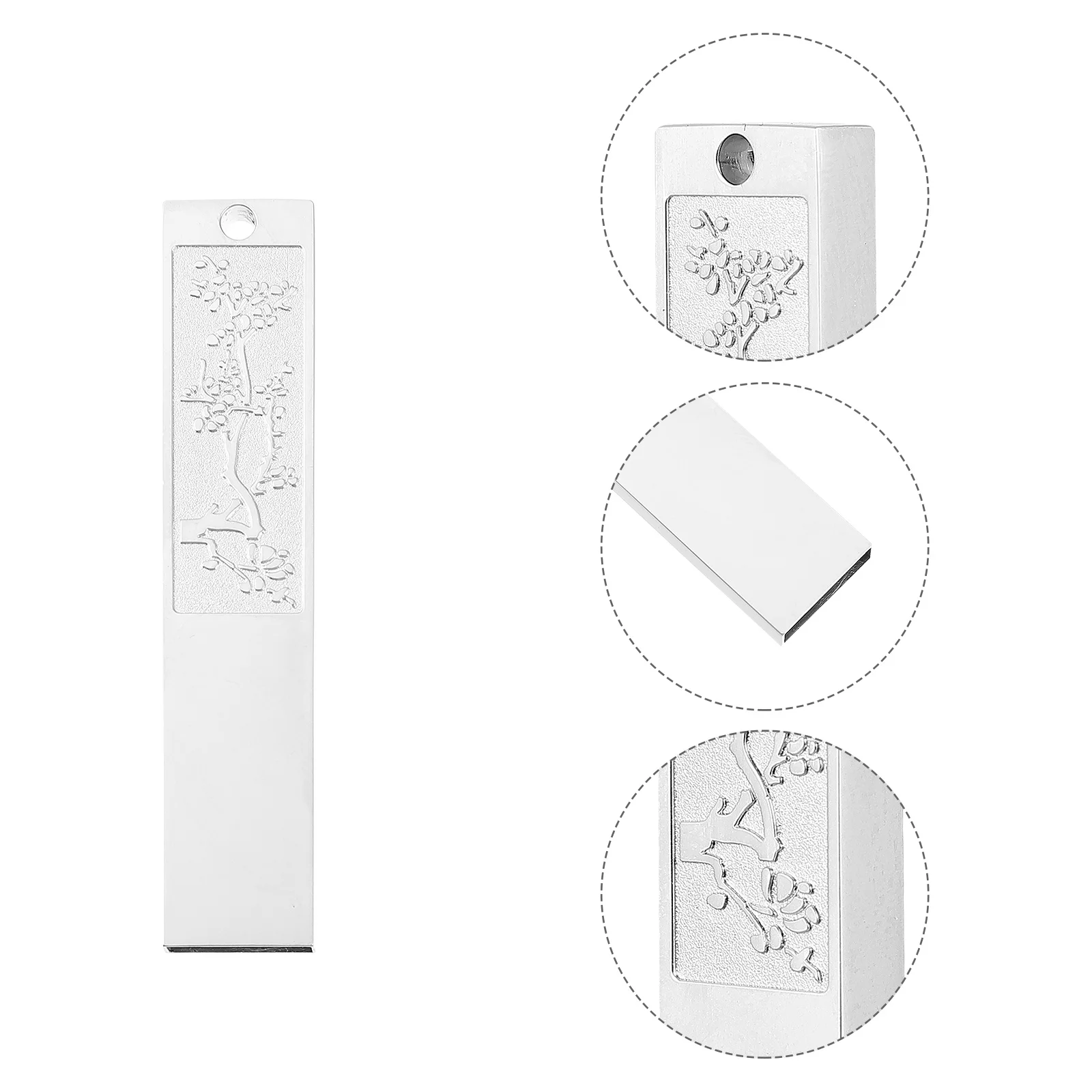 

3pcs Usb Flash Drive Shell Metal Plum Blossom Design Durable U Disk Case Lightweight Usb Disk Accessories Computer Peripherals