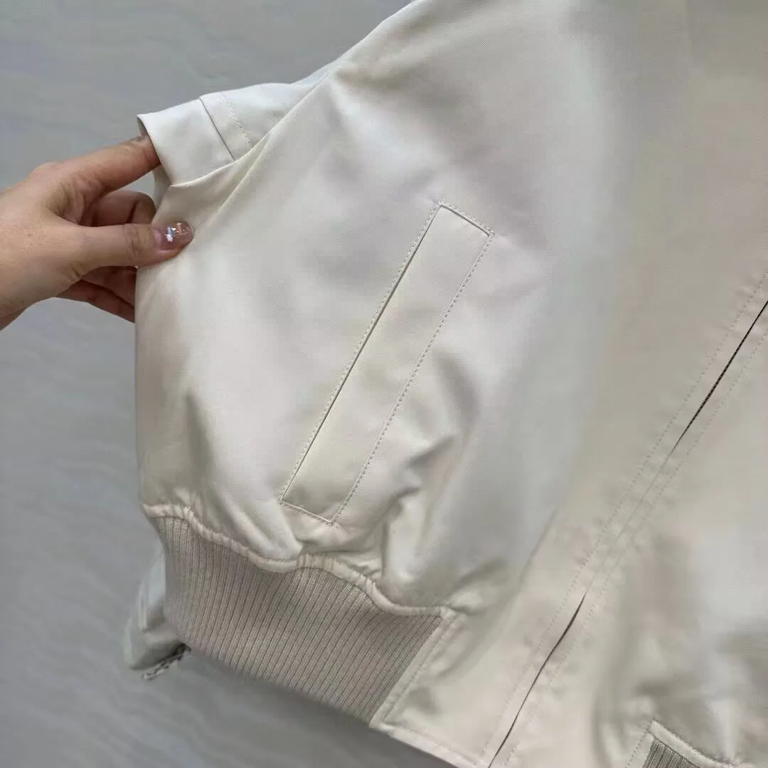 2025 New Autumn Oversize Loose Casual Jacket Women Crochet Sheepskin Leather Lapel Patchwork Long Sleeve Zipper Vintage Coat