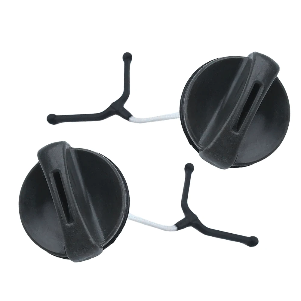 

2pcs Gas Fuel Oil Tank Cover Cap Fit for Husqvarna 36 41 50 51 55 136 137 141 142 154 254 262 Black ABS