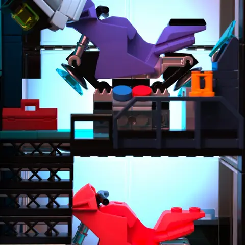 2098 delar Cyberreparationsstad Byggstenar Framtida Fantasy Cyberpunk Stil Sportbilsreparationsverkstad Modulär Teknologi Presenter 12 best sales tillbaka framtida tågmodell - №2