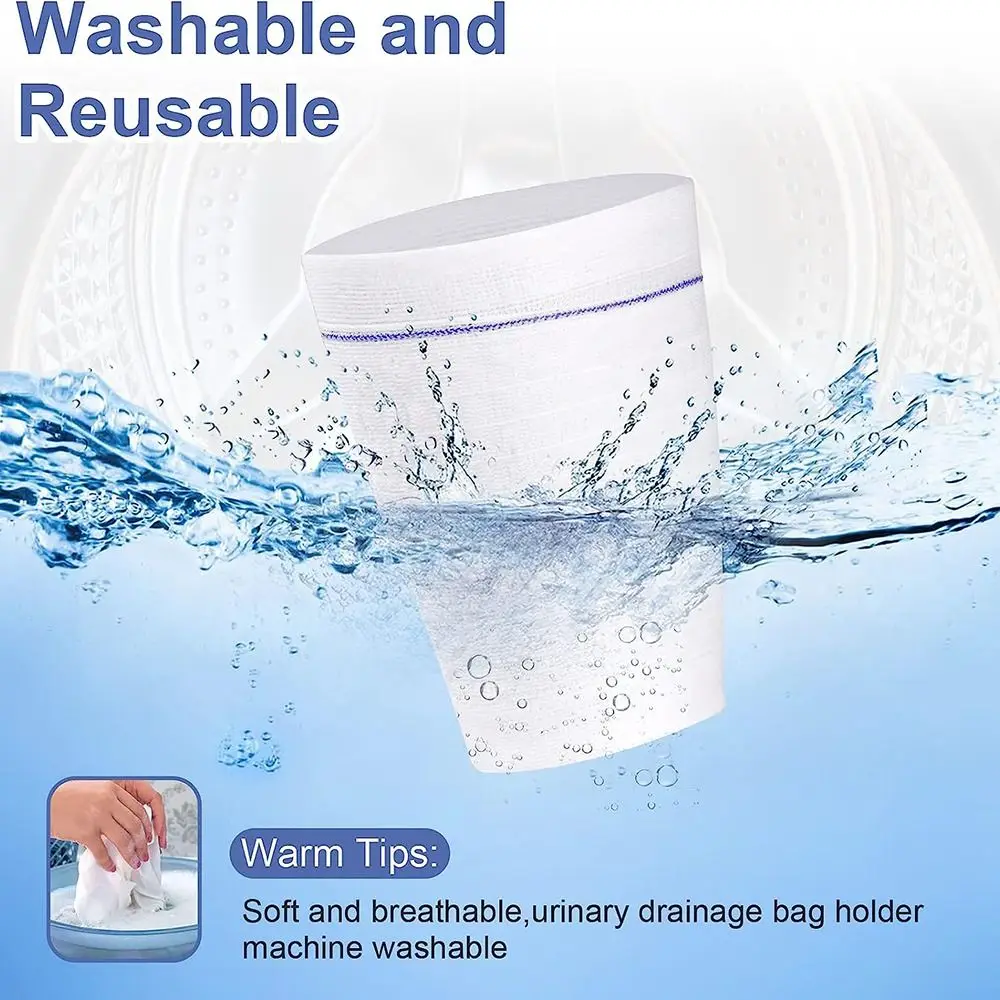 Durable Washable Catheter Bag Holder Catheter Sleeve Patient Care Drainage Bag Cover Urine Bag Urinary Band Support Incontinence