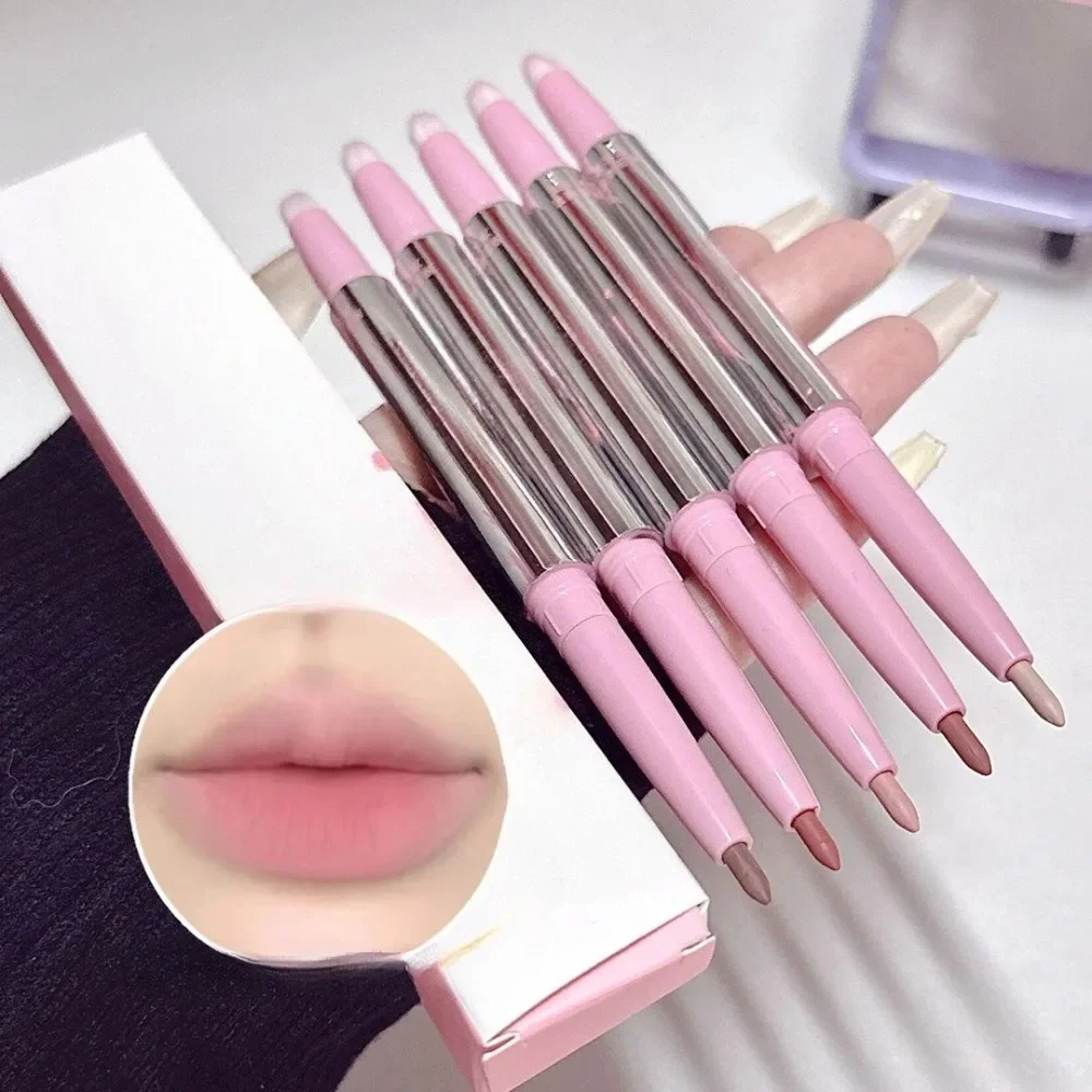 Nude Lip Liner with Lip Brush KoreanStyle Lip Makeup Long Last Velvet Matte Lipstick
