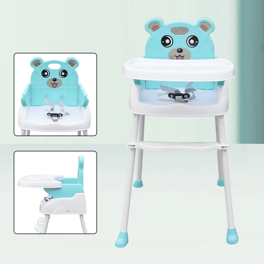 Blu/verde/rosa seggiolone per bambini sedia da pranzo per bambini che alimentano tavolo e sedia per bambini