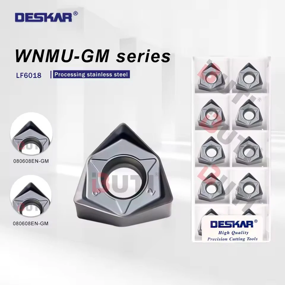 

DESKAR 100% оригинальный токарный фрезерный станок серии инструментов WNMU 080608 EN-GM LF6018 Фреза для обработки материалов из нержавеющей стали