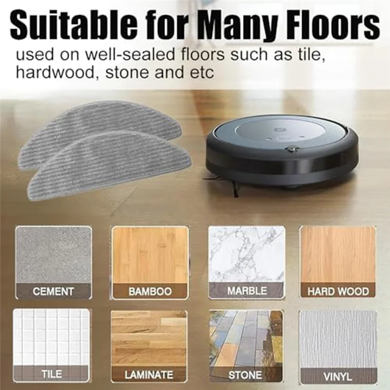 Zestaw części zamiennych do odkurzacza N95R do Irobot Roomba Combo I5, I5+, J5, J5+ Robot Vacuum Mop Pads, Mopy zmywalne