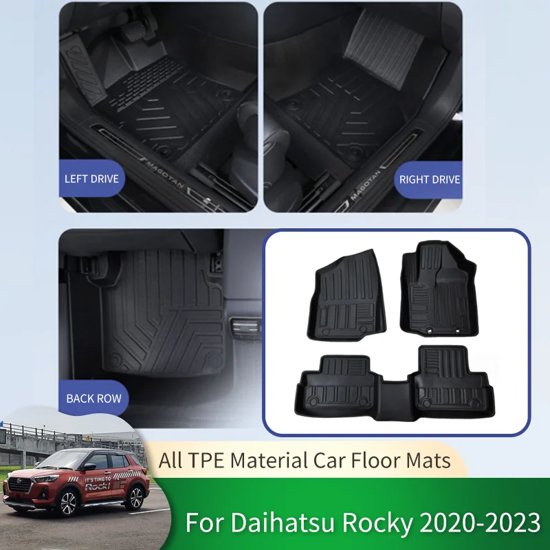 for Daihatsu Rocky Subaru Rex 2020~2023 Full Surround Car Waterproof Non-slip Floor Mat Protective Liner Foot Carpet Accessories