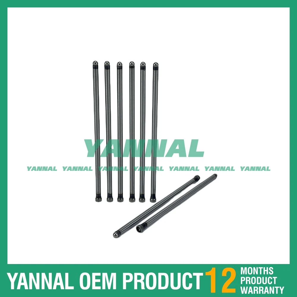 8 قطعة 4TNV82 4TNV86 4TNV84 4TNV88 صمام دفع قضيب لأجزاء محرك الديزل يانمار