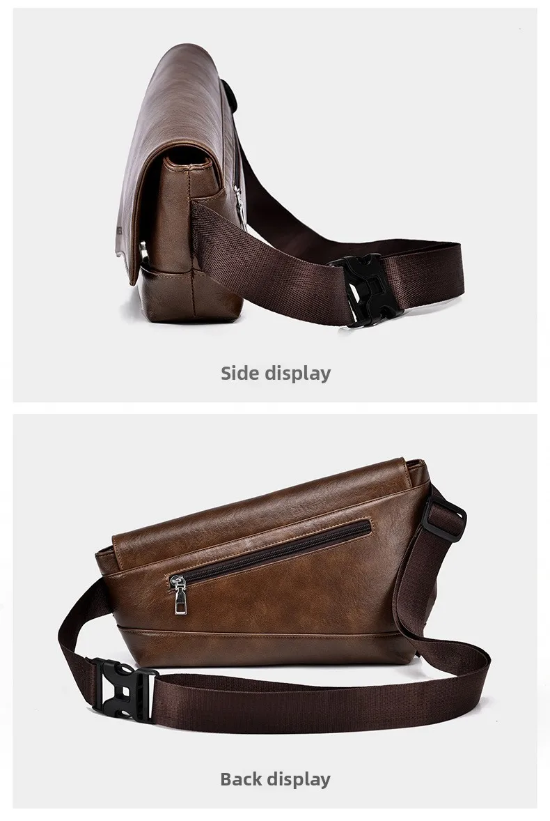New Men's Crossbody Bag, Casual and Fashionable Shoulder Bag, Waterproof Messenger Bag, Large Capacity and Simple Crossbody Bag