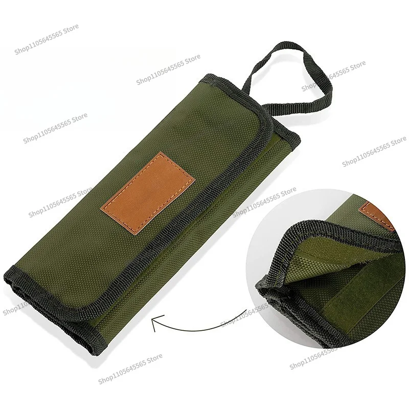 For Outdoor Camping Cutlery Storage Bag, Hanging Bag, Roll Bag, Foldable and Portable