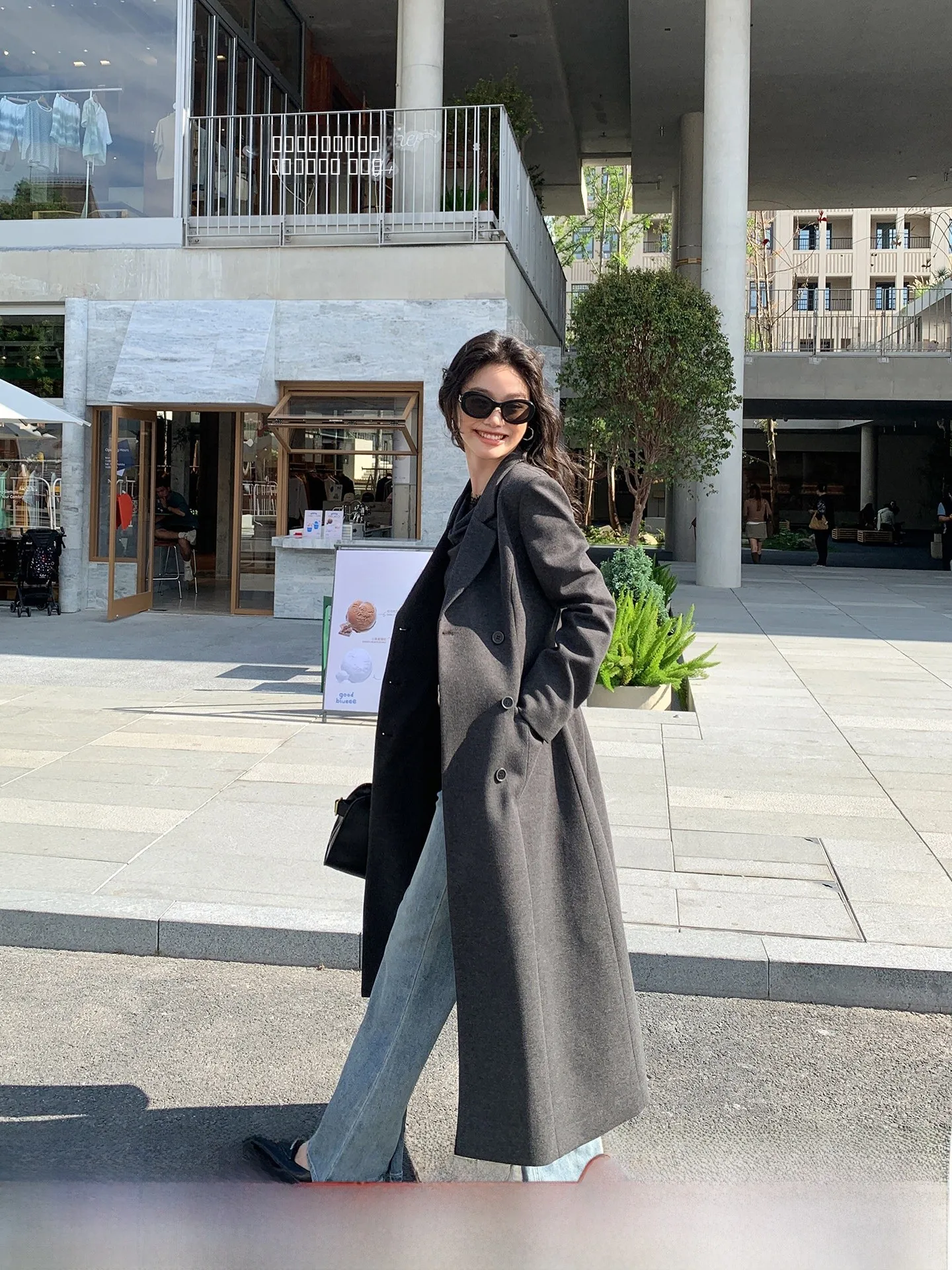 

Женское шерстяное пальто в корейском стиле, двубортное, с лацканами, длинное, для весны, повседневное, в западном стиле, топ