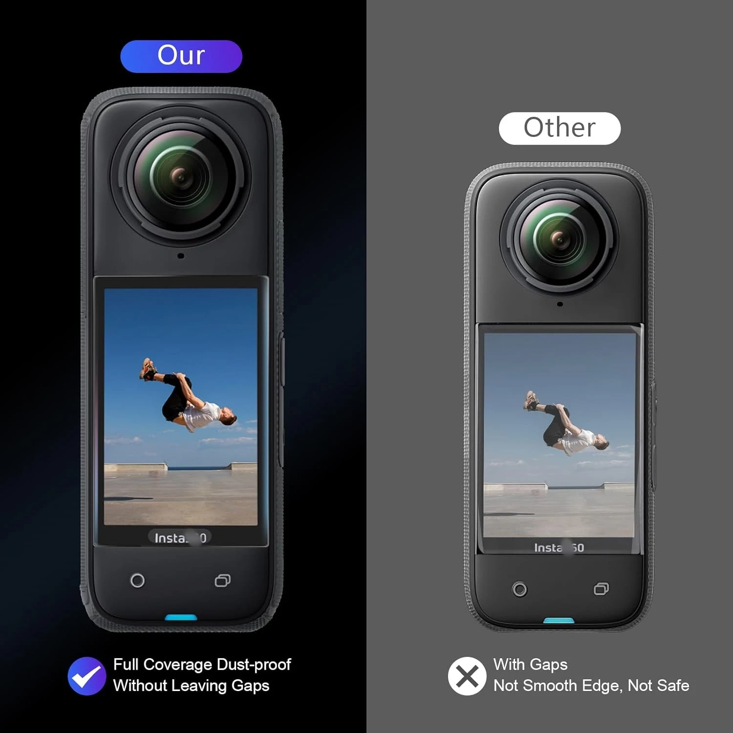 9HD Tempered Glass Film For Insta360 X4 Screen Protector Protective Film For Insta360 X4 Action Camera Accessories