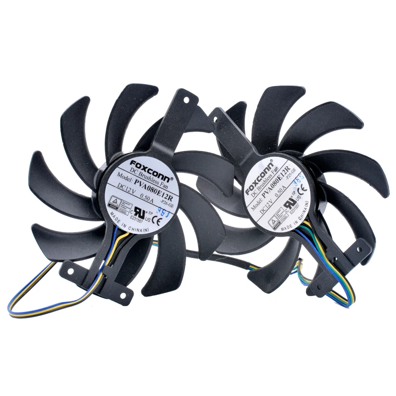 PVA080E12R-P26-GE 12V 0.50A 4pin A pair of cooling fans for RTX3060 graphics card cooling fan CF9015U12D