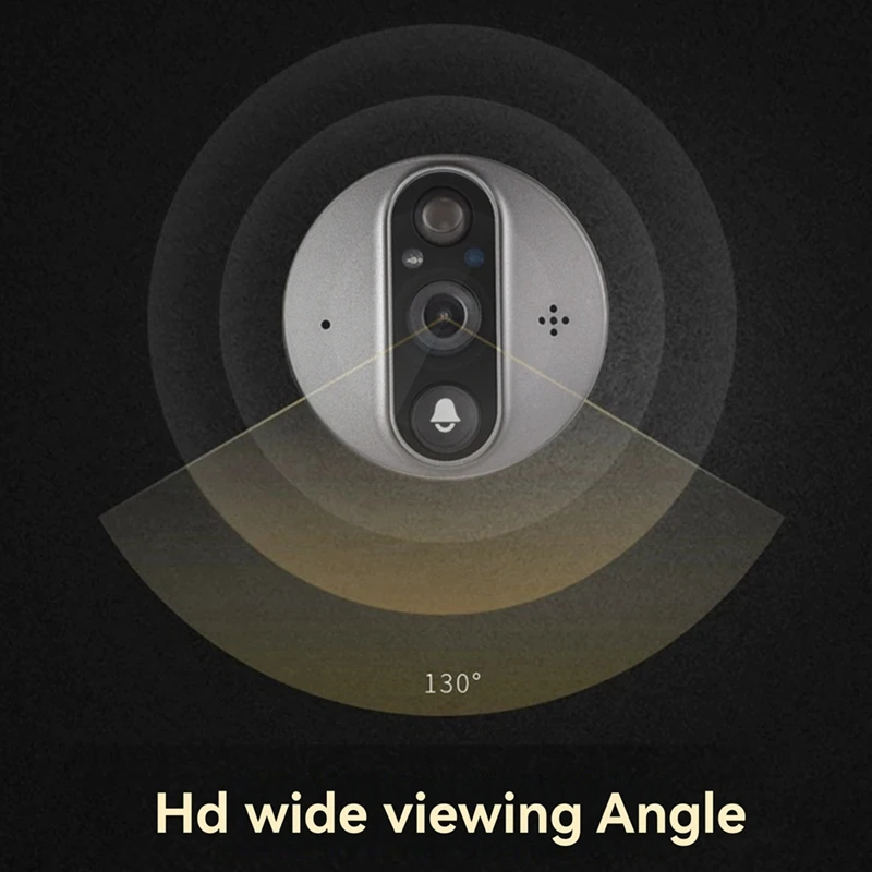 PORK-Tuya Wifi Smart Cat Eye Doorbell Monitoring กล้อง 3MP 140 °   ผู้สังเกตตาแมวอิเล็กทรอนิกส์มุมกว้าง