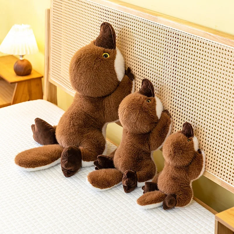 Lifelike Platypus Plush Pillow Super Soft Fluffy Stuffed Animal Doll Multi Size Sofa Bed Cushion Creative Birthday Christmas
