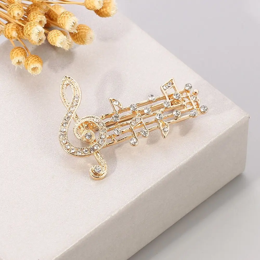 Coat Collar Pin Trombone Luxury Sense Sax Violin Women Brooch Korean Style Badge Musical Instruments Brooch Music Score Brooch