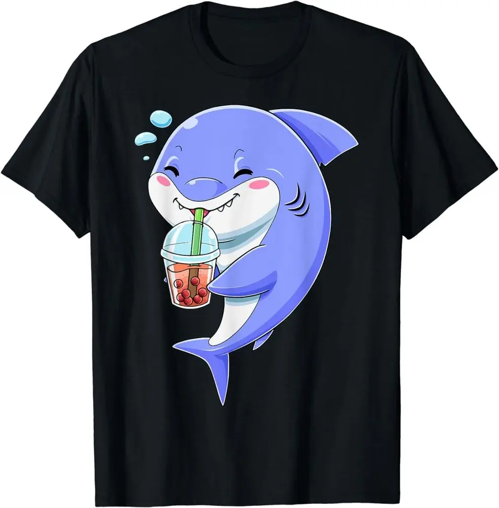 

Shark Bubble Tea Sea Boba Milk Anime Drink T-ShirtAnime Pattern Clothing Y2K Summer