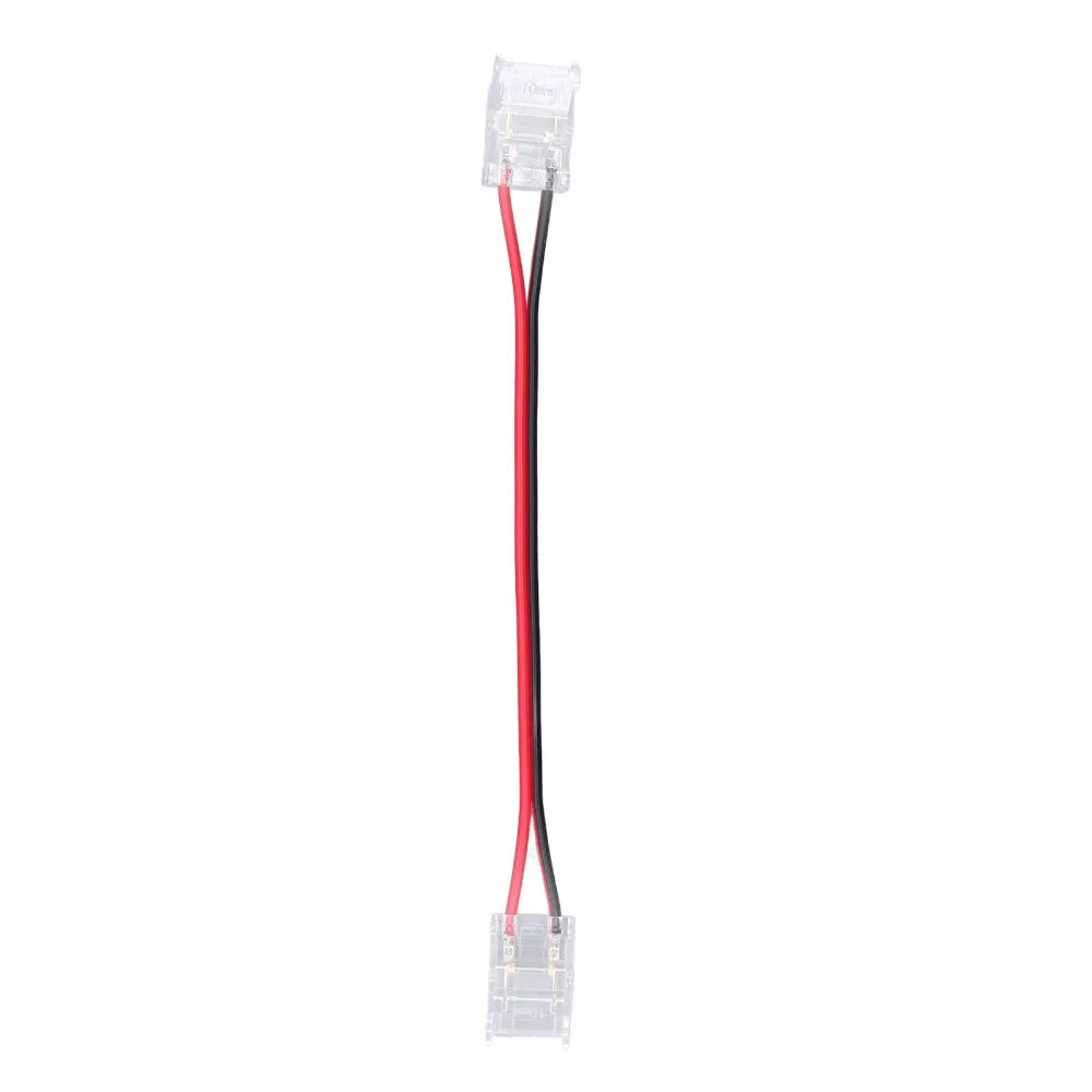 10pcs Strong 2Pin Strip Light Connector 8mm/10mm Double Headed LED Strip Connector Jumper Connector For Office