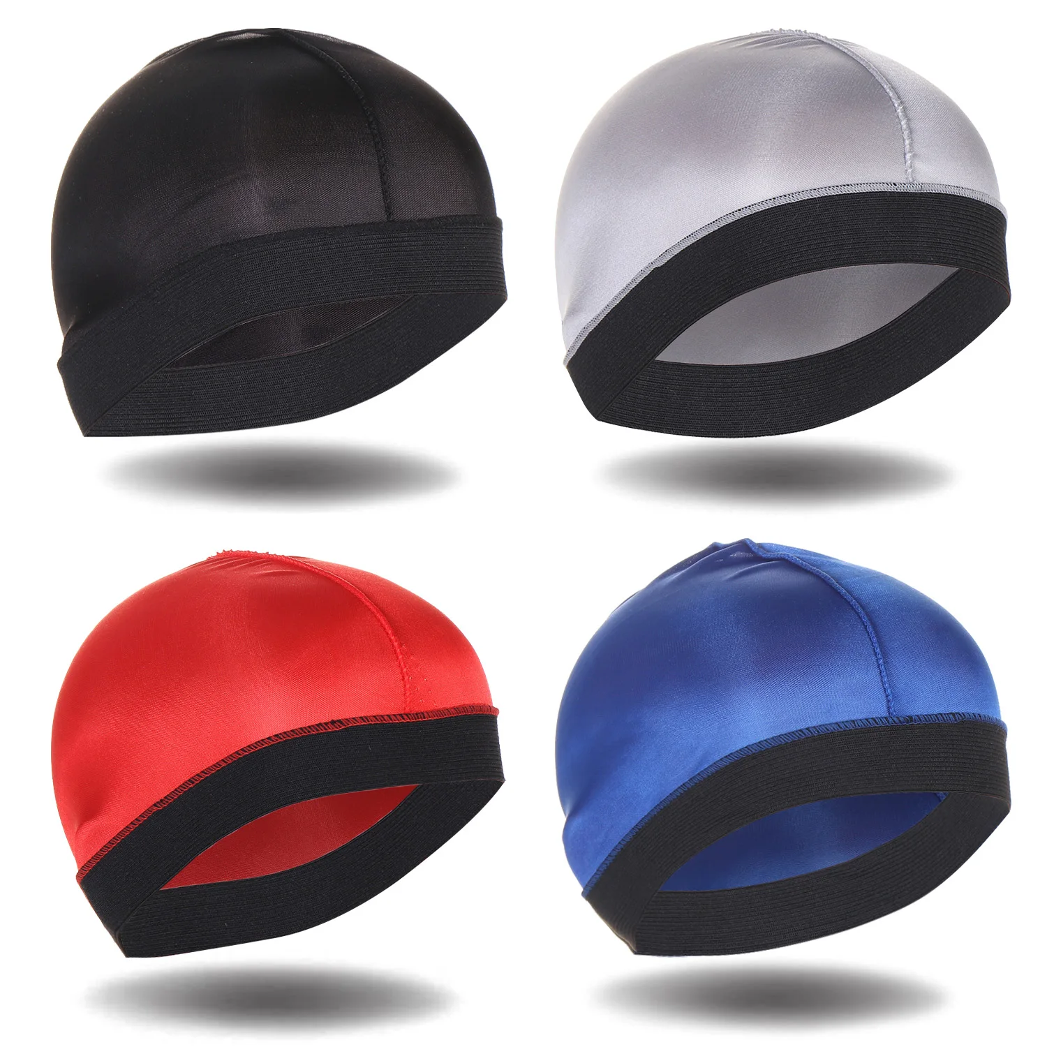 4PCS Silky Dome Wave Cap 2024 New Uniex Silky Dome Cap For Men Wig Cap Night Sleep Headcover Beanie Bonnet Hair Accessories