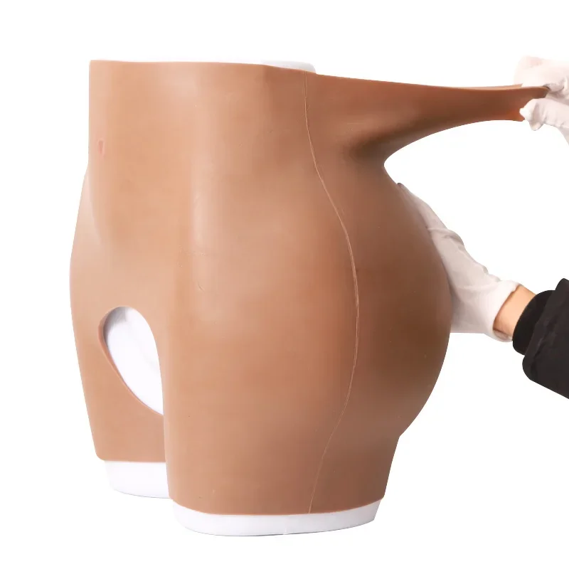 Soft Silicone Female Bum Open Crotch 2cm Butt Panties Fess Buttocks Booty Lifting Silicone Butt Pants Pads Enhancer Shapers