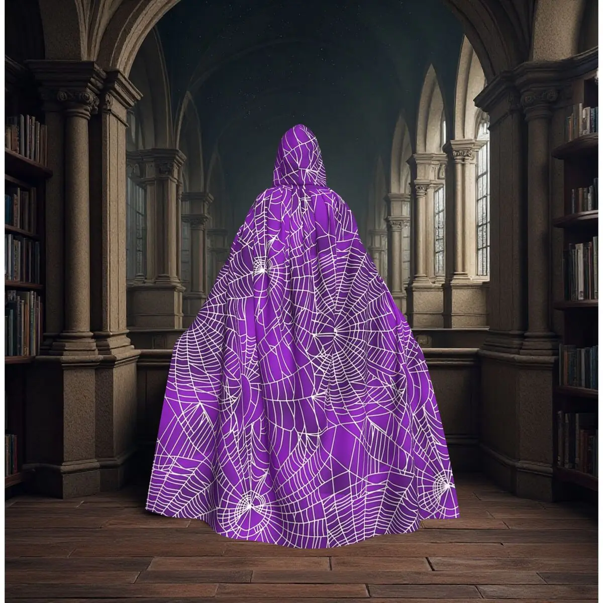 

Пурпурный плащ-накидка Star Network в стиле таинственных снов, длинный, с капюшоном, для костюма ведьмы, средневековый, для косплея, Хэллоуин, вампир