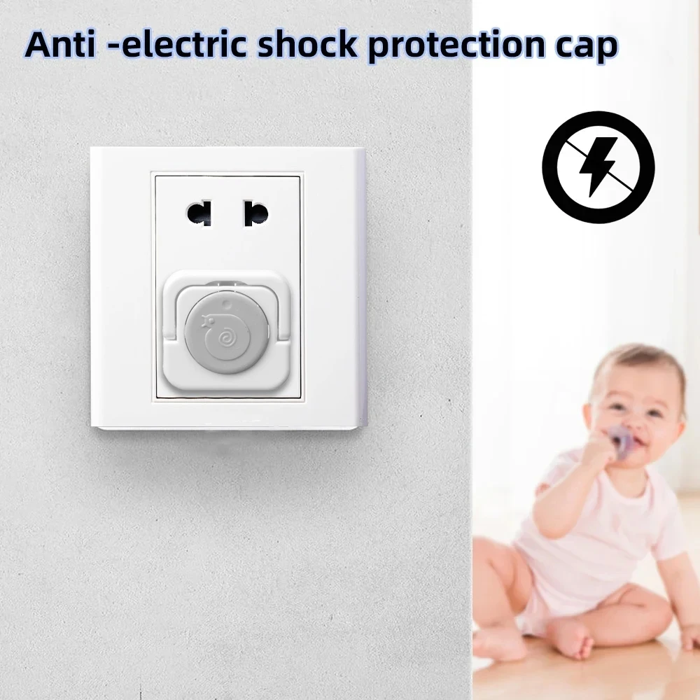 10Pcs America Electrical Safety Socket Protective Cover Baby Anti-electric Shock Safety Protector Plug-in Socket Protective Lock