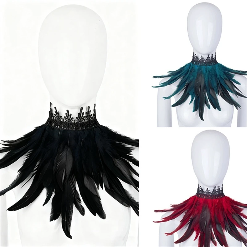 q39c-acessorio-penas-com-acabamento-renda-gotica-fantasia-pull-on-para-fotos-halloween-e-roupas