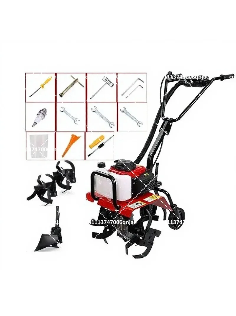 Tiller Cultivator Rotary Tillage Machine for Farm Garden Soil Loosening Trenching Weeding Fertilizing Turning