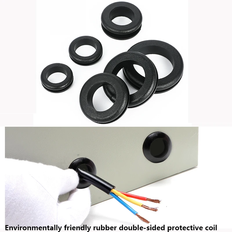 

Rubber Environmental Protection Two-sided Protective Coil Reserved Hole Sealing Ring of Power Distribution Box Snap on Loop For