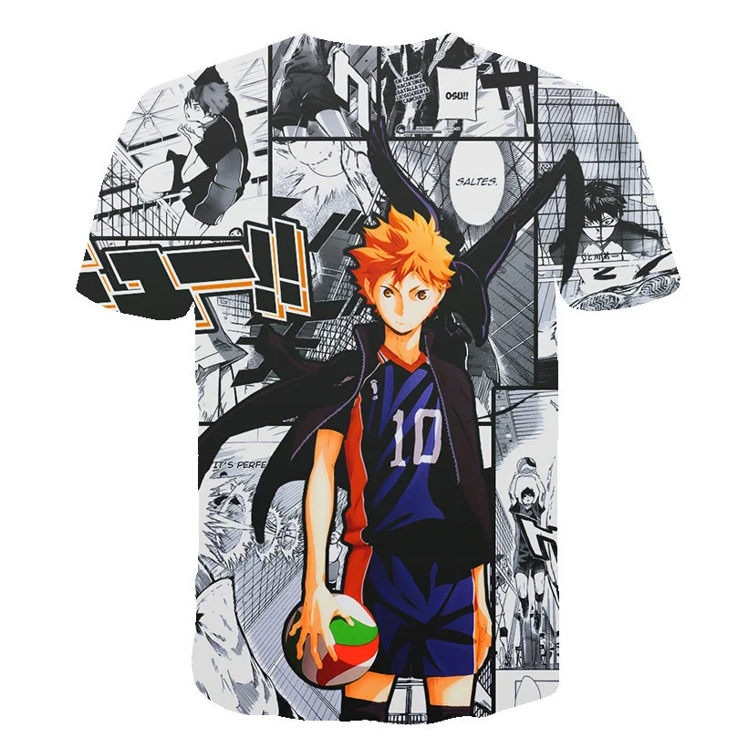 2021 New Anime Haikyuu Volleyball Junior 3D Print Fashion T-shirts Harajuku Clothes Tops Oversized Tee Shirts Tops Drop Shipping