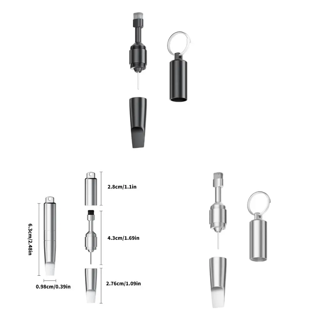 Compacted 3 in 1 Purpose Accessory Cleaner Tool Suitable for Phone Card Access Package Cutting and Dust Removal on Gadgets