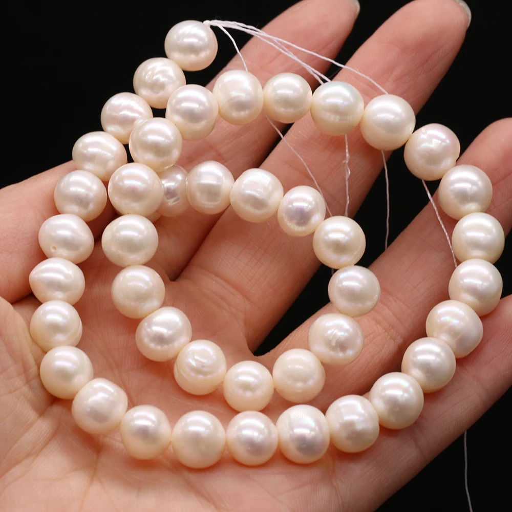 

9-10mm Natural Zhuji Freshwater Pearl Big Beads Loose Smooth Bead for Jewelry Making Diy Necklace Bracelet Accessories