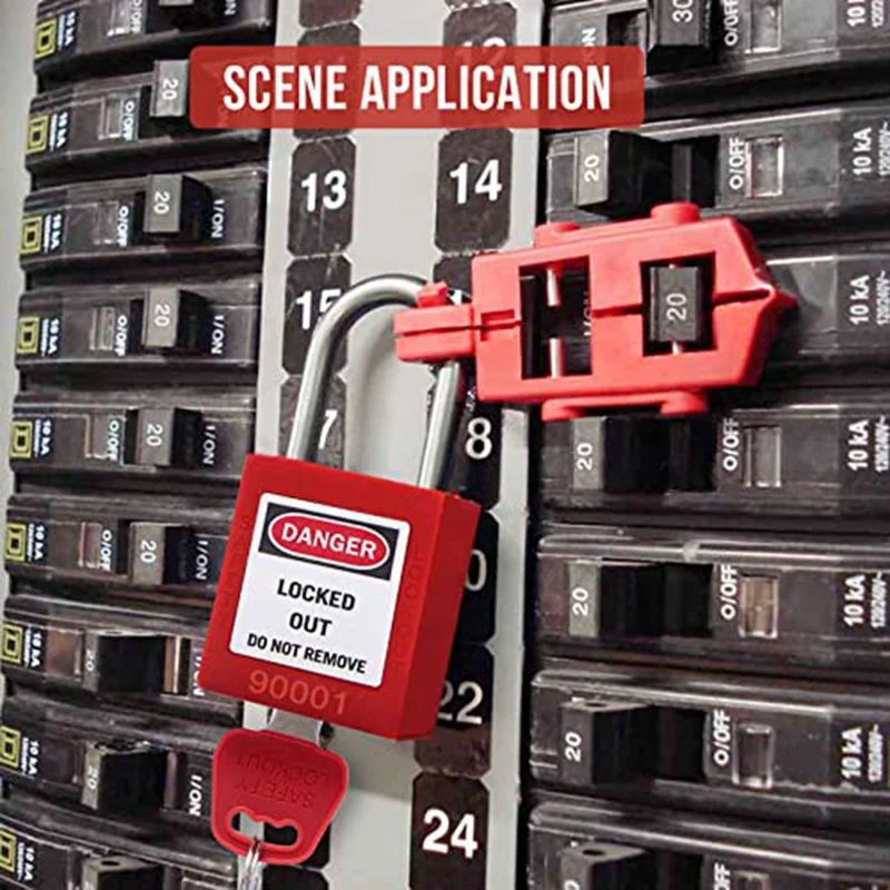 Блокировка устройства Tagout Tag Kit Блокировка выключателей Универсальная электрическая подходит для блокировки бирки Набор