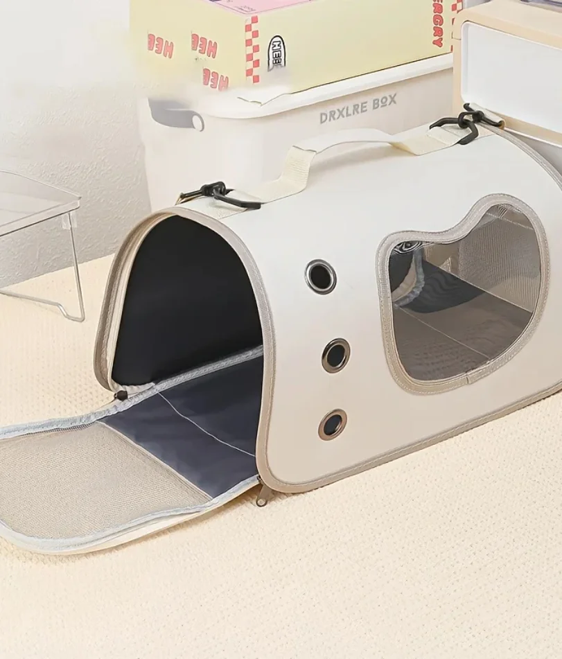 حقيبة محمولة لحمل الحيوانات الأليفة للكلاب الصغيرة والقطط في الهواء الطلق حقيبة قطط قابلة للطي قابلة للتنفس حقيبة كتف للقطط حقيبة حمل هريرة #2