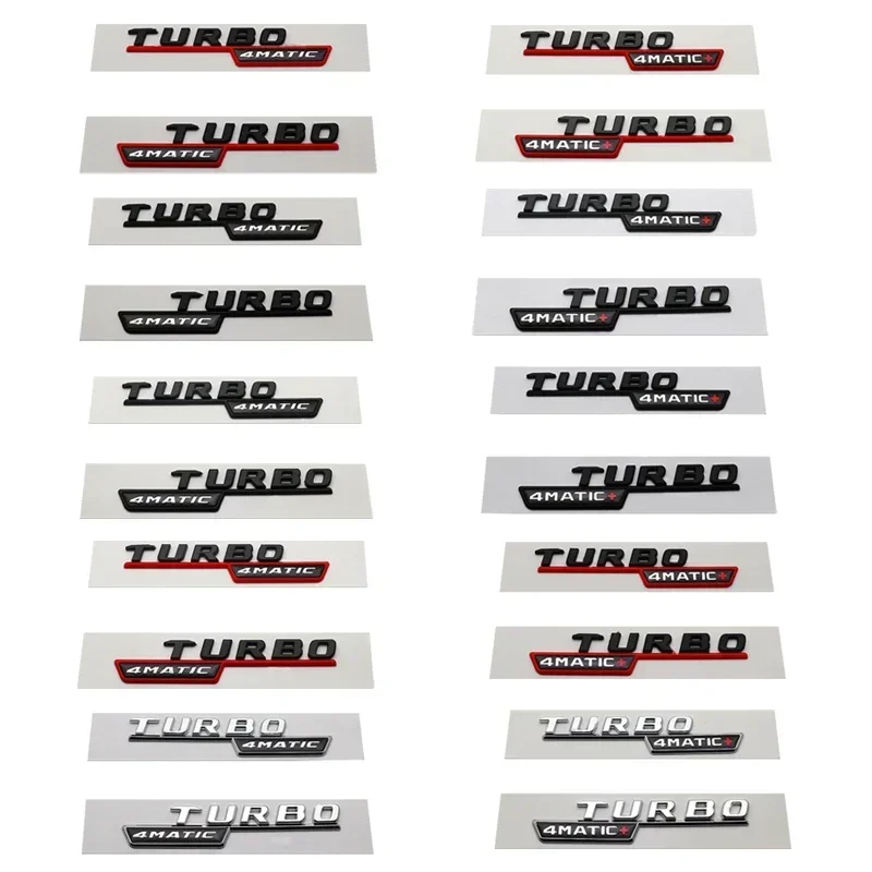 

2pcs ABS Car Body Side Badge Rear Sticker Exterior for Mercedes Benz TURBO 4MATIC 17-21 W213 W210 W204 W205 W168 CLA GLK