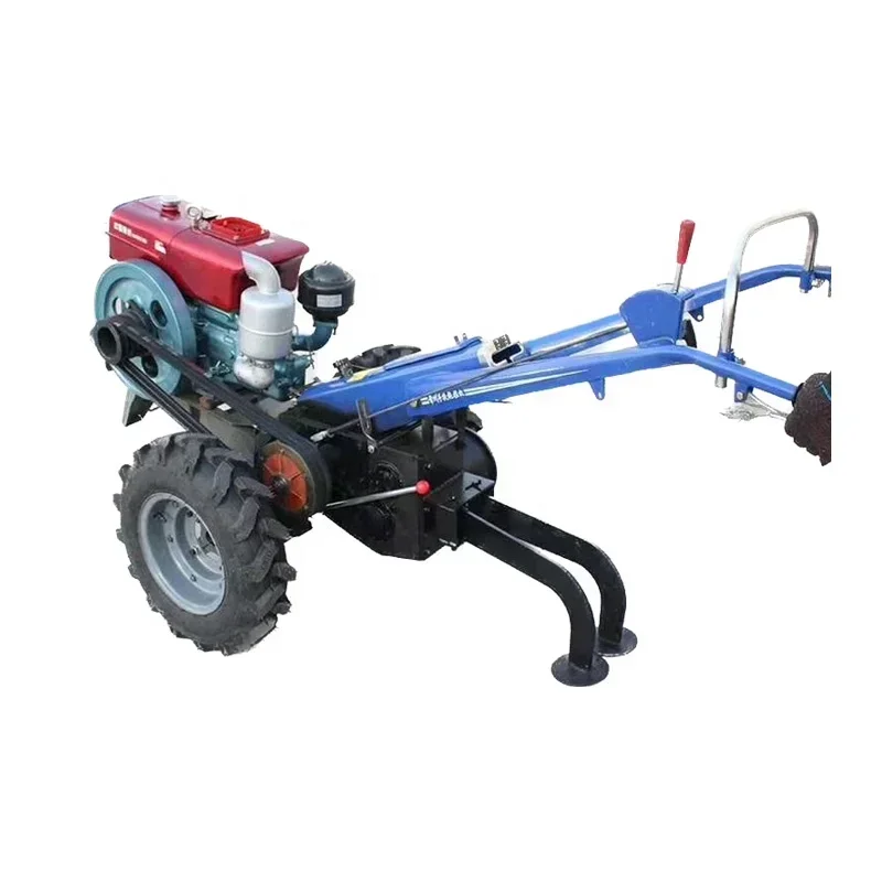 Easy Operate 5T Double Drum Hand Walking Tractor Winch Hand tractor Winch Driven  Engine