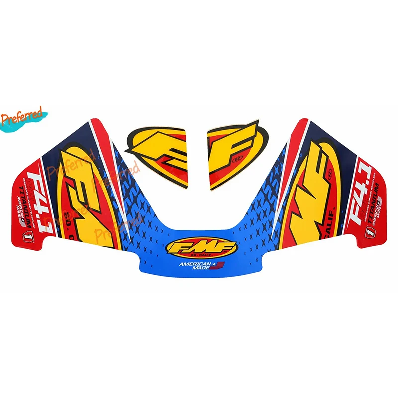 Made of Durable Vinyl DECALS FMF MUFFLER AND Noise Reduction REPLACEMENT REAR FENDER SHROUD STICKER