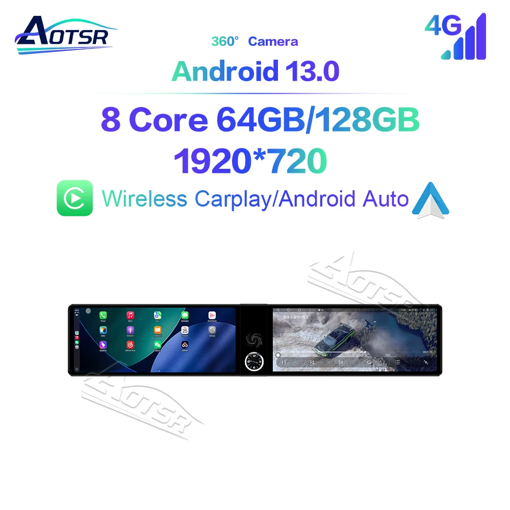 For Hyundai Tucson 2016-2019 12.3 Inch Dual-Screen HD Touchscreen GPS Navigation Carplay Car Radio Upgrade Accessory Android 13