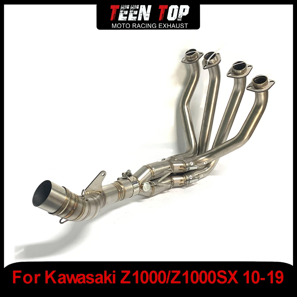 Motorcycle Exhaust System 51MM For Kawasaki Z1000 /Z1000SX Front Header Link Connect Tube Pipe Modified Pipe Slip on