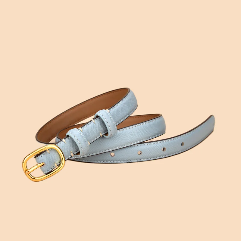 Ремень из натуральной воловьей кожи Женский, роскошный брендовый Универсальный студенческий пояс в японском стиле с пряжкой с язычком