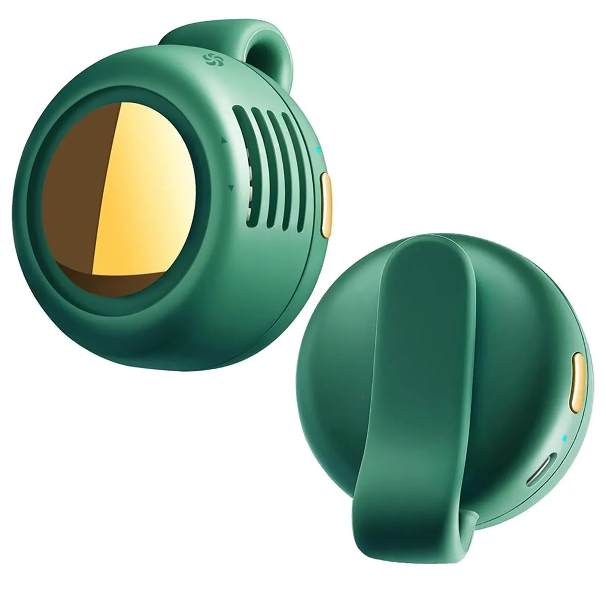 DT90 New Portable Silent Mini Bladeless Clip-on Fan, 3 Speeds, USB Rechargeable Hands-Free Cooling for Travel &